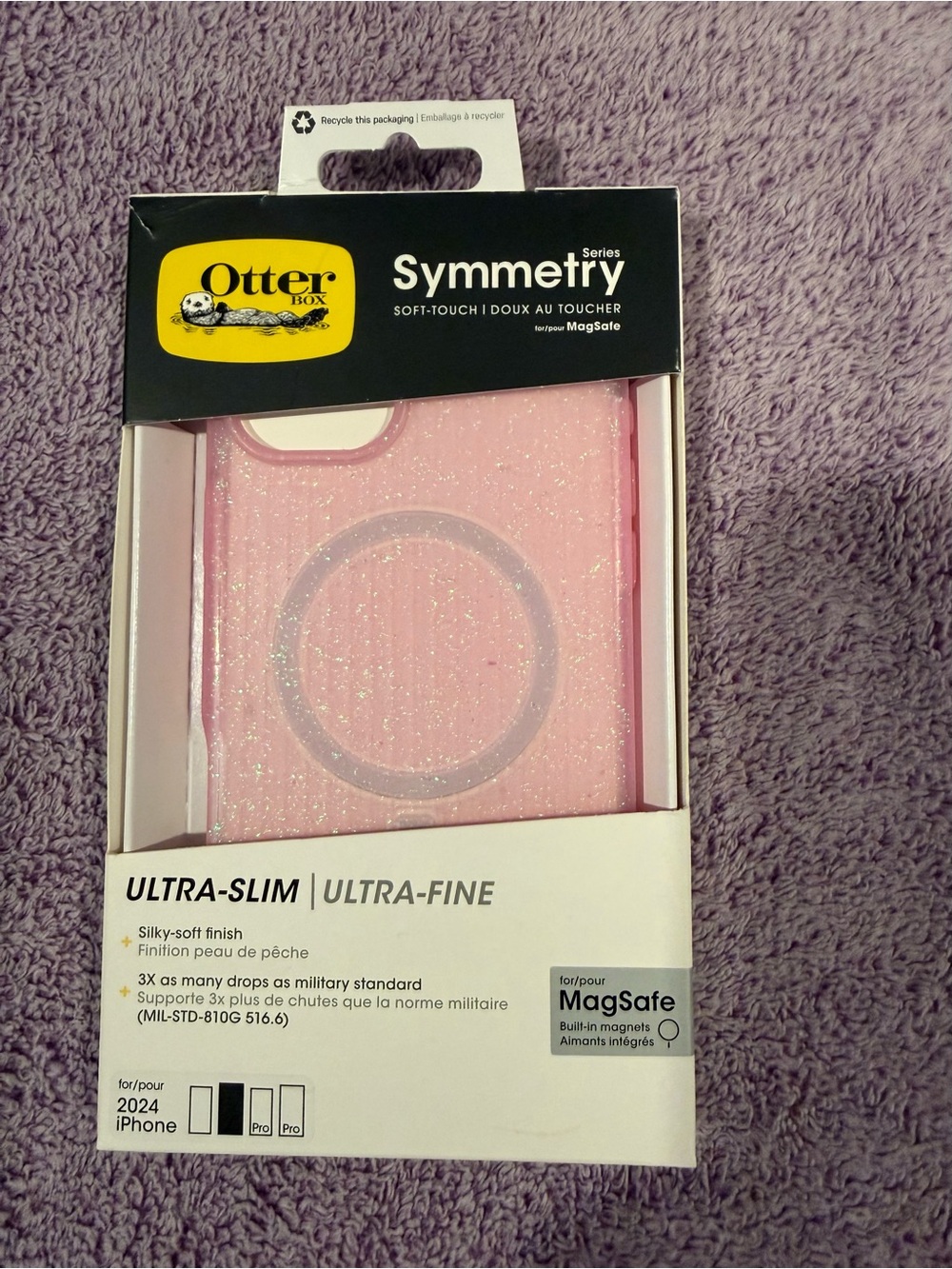 OtterBox Symmetry Series Crystal Blush Pink MagSafe iPhone Case iphone 16 plus